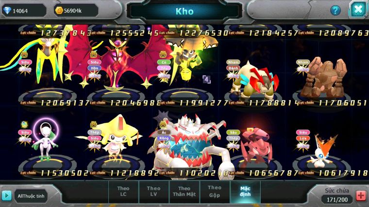 Mã : #TTS6662 - S179 - V18 - BXH : 3 - Diancie & Ho-oh CHD Palkia CH Rayquaza Bc Nhiều Pet Bc