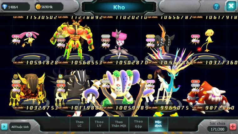 Mã : #TTS6662 - S179 - V18 - BXH : 3 - Diancie & Ho-oh CHD Palkia CH Rayquaza Bc Nhiều Pet Bc