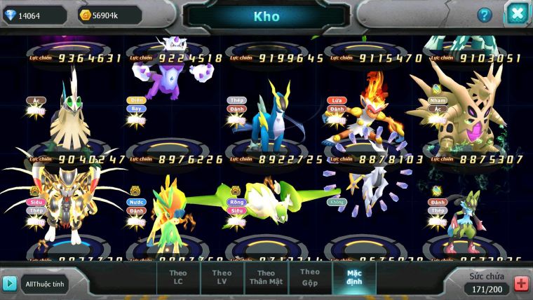 Mã : #TTS6662 - S179 - V18 - BXH : 3 - Diancie & Ho-oh CHD Palkia CH Rayquaza Bc Nhiều Pet Bc