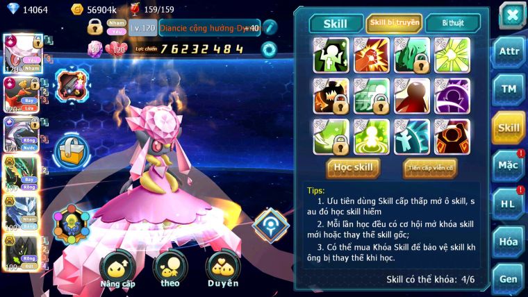 Mã : #TTS6662 - S179 - V18 - BXH : 3 - Diancie & Ho-oh CHD Palkia CH Rayquaza Bc Nhiều Pet Bc