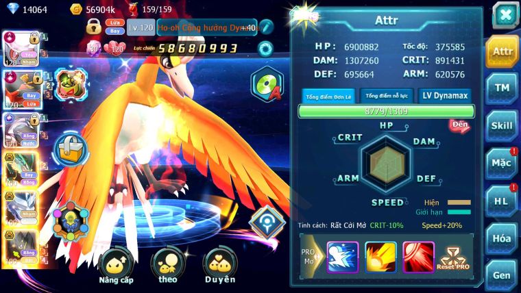 Mã : #TTS6662 - S179 - V18 - BXH : 3 - Diancie & Ho-oh CHD Palkia CH Rayquaza Bc Nhiều Pet Bc