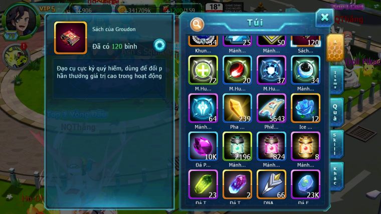Mã : #TTS6671 - S1117 - V5 - Diancie & Lugia & Qvld VTTPL Bc Nhiều Pet Huyền Thoại