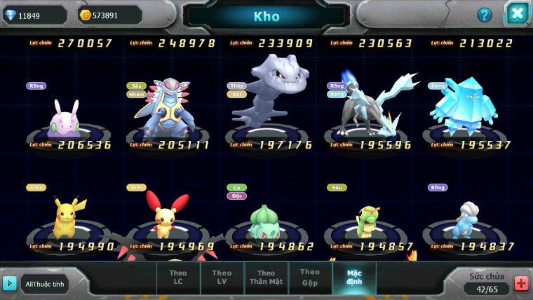 Mã : #TTS6669 - S1924 - V6 - 11K KC - BXH : 22 - Zygarde Flare Rắn Băng Mes Raikou Đua top cực ngon