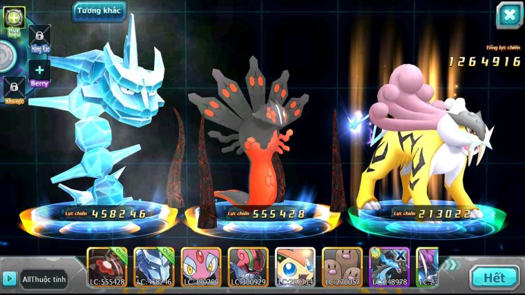 Mã : #TTS6669 - S1924 - V6 - 11K KC - BXH : 22 - Zygarde Flare Rắn Băng Mes Raikou Đua top cực ngon