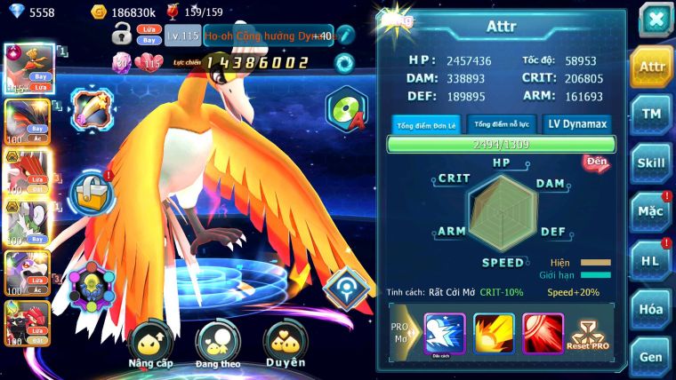 Mã : #TTS6678 - S1649 - V11 - Ho-oh CHD Yvetal Qvld Bc Thần gio nhiều pet ht