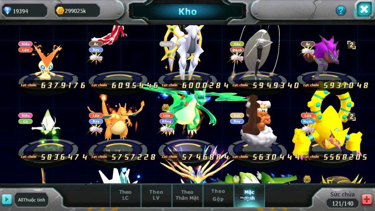 Mã : #TTS6685 - S876 - V15 - 19K KC - Ho-oh & White CHD Zygarde Flare Bá Chủ Z100 CH Drak ho-oh Bc nhiều pet ht