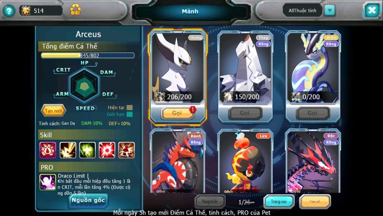 Mã : #TTS6684 - S1731 - V15 - BXH : 6 - Miraidon & Koraidon Bc White CHD Black Dnm Nhiều Pet Huyền Thoại
