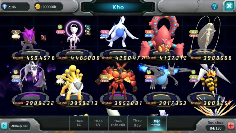 Mã : #TTS6683 - S1491 - V15 - BXH : 11PK - Zygarde Flare Dynamax Ho-oh CHD Giratina CH Zygarde Bc Pr dialga Bc Nhiều Pet HT