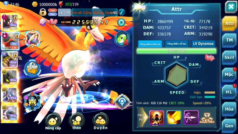 Mã : #TTS6683 - S1491 - V15 - BXH : 11PK - Zygarde Flare Dynamax Ho-oh CHD Giratina CH Zygarde Bc Pr dialga Bc Nhiều Pet HT