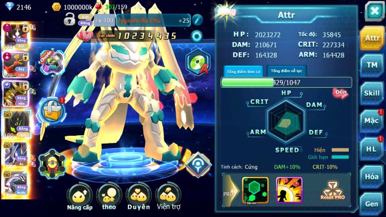 Mã : #TTS6683 - S1491 - V15 - BXH : 11PK - Zygarde Flare Dynamax Ho-oh CHD Giratina CH Zygarde Bc Pr dialga Bc Nhiều Pet HT