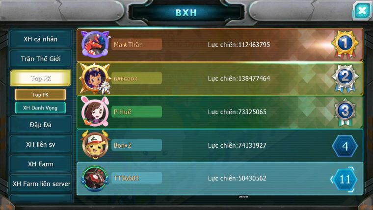 Mã : #TTS6683 - S1491 - V15 - BXH : 11PK - Zygarde Flare Dynamax Ho-oh CHD Giratina CH Zygarde Bc Pr dialga Bc Nhiều Pet HT