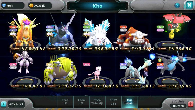 Mã : #TTS6687 - S1392 - V11 - Ho-oh Dnm Unvoa Thần gio Bá Chủ Qvld Qvbc Cặp Lati Bc