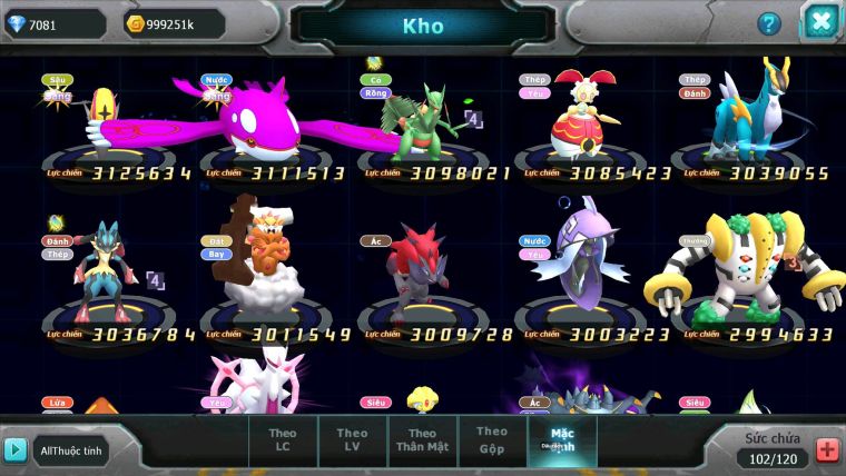 Mã : #TTS6687 - S1392 - V11 - Ho-oh Dnm Unvoa Thần gio Bá Chủ Qvld Qvbc Cặp Lati Bc