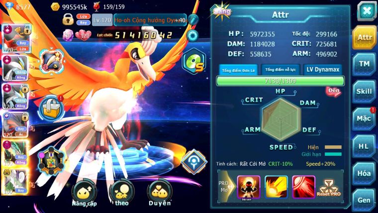 Mã : #TTS6694 - S804 - V15 - BXH : 3 - Ho-oh WB CHD Yvetal CH Ray Dnm Nhiều Pet HT
