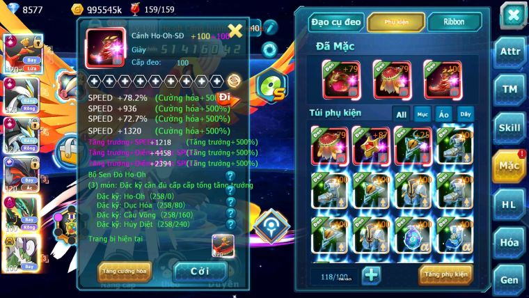 Mã : #TTS6694 - S804 - V15 - BXH : 3 - Ho-oh WB CHD Yvetal CH Ray Dnm Nhiều Pet HT