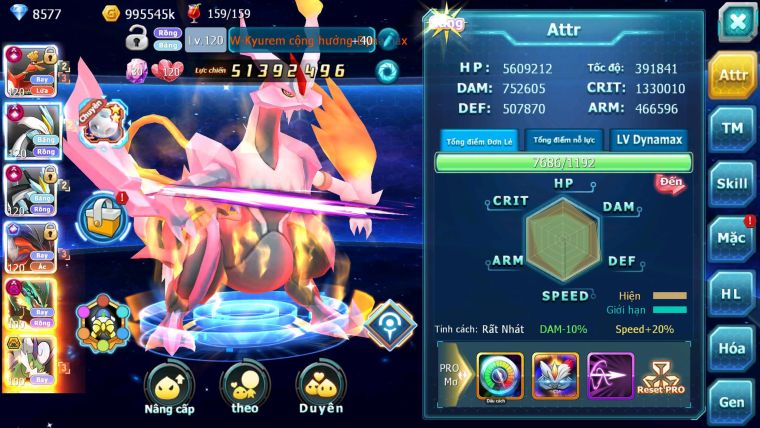Mã : #TTS6694 - S804 - V15 - BXH : 3 - Ho-oh WB CHD Yvetal CH Ray Dnm Nhiều Pet HT