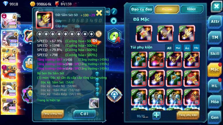 Mã : #TTS6698 - S1179 - BXH : 26 - V15 - Diancie & Palkia CH Vua Kiếm Bc Ho-oh Dnm Nhiều Pet HT