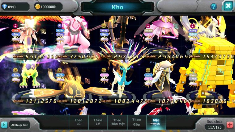 Mã : #TTS6703 - S890 - V13 - BXH : 10 - Ho-oh & Diancie CHD Palkia CH Rayquaza Bc Nhiều Pet Huyền Thoại