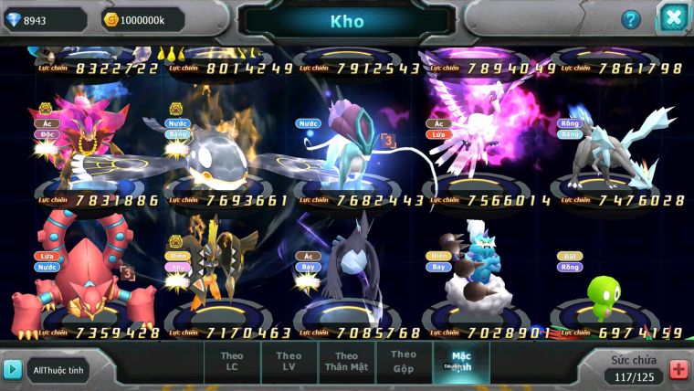 Mã : #TTS6703 - S890 - V13 - BXH : 10 - Ho-oh & Diancie CHD Palkia CH Rayquaza Bc Nhiều Pet Huyền Thoại