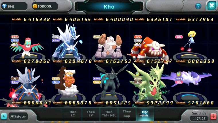 Mã : #TTS6703 - S890 - V13 - BXH : 10 - Ho-oh & Diancie CHD Palkia CH Rayquaza Bc Nhiều Pet Huyền Thoại