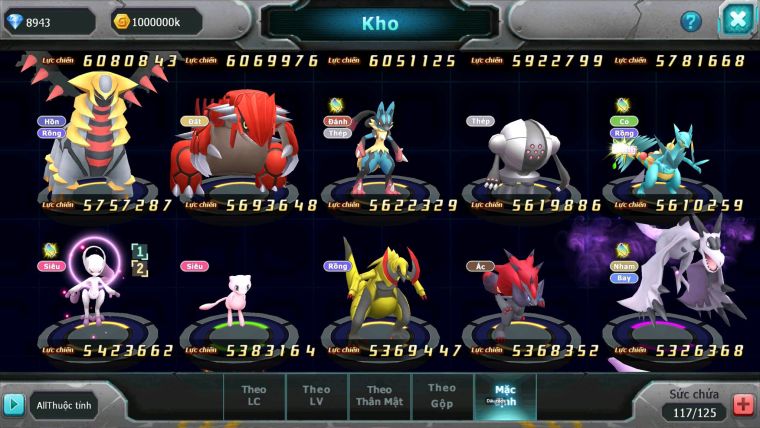 Mã : #TTS6703 - S890 - V13 - BXH : 10 - Ho-oh & Diancie CHD Palkia CH Rayquaza Bc Nhiều Pet Huyền Thoại