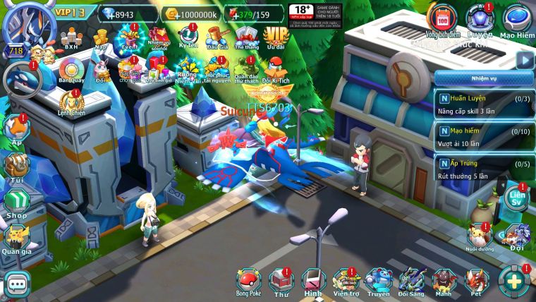 Mã : #TTS6703 - S890 - V13 - BXH : 10 - Ho-oh & Diancie CHD Palkia CH Rayquaza Bc Nhiều Pet Huyền Thoại