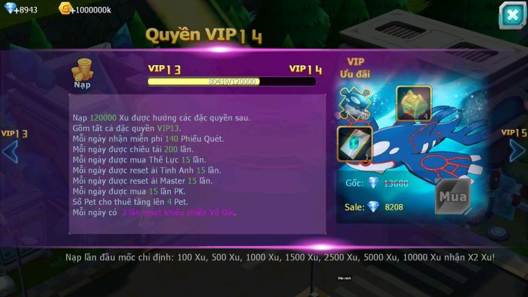 Mã : #TTS6703 - S890 - V13 - BXH : 10 - Ho-oh & Diancie CHD Palkia CH Rayquaza Bc Nhiều Pet Huyền Thoại