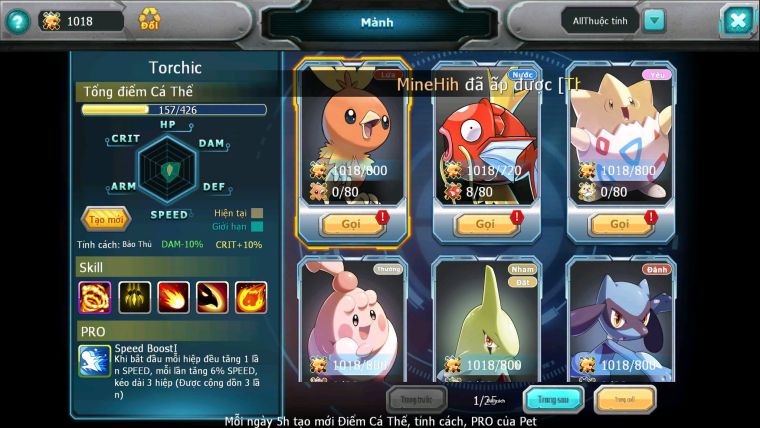 Mã : #TTS6701 - S1392 - V11 - Ho-oh Dnm Unvoa Thần Gio Bc Qvld Qvbc Bc Nhiều Pet Ht Bc