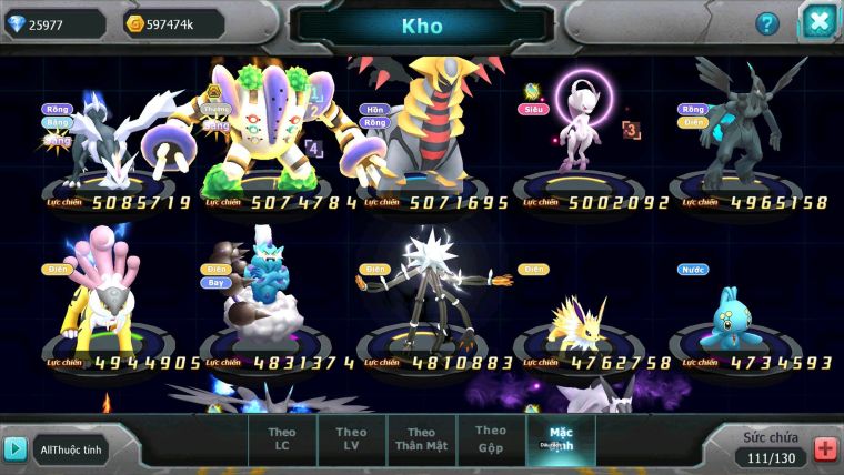 Mã : #TTS6709 - S1155 - V13 - 26K KC - BXH : 15 -Ho-oh  CHD Yvetal &Palkia CH Nhiều Pet Ht Bc
