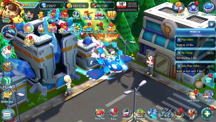 Mã : #TTS6709 - S1155 - V13 - 26K KC - BXH : 15 -Ho-oh  CHD Yvetal &Palkia CH Nhiều Pet Ht Bc