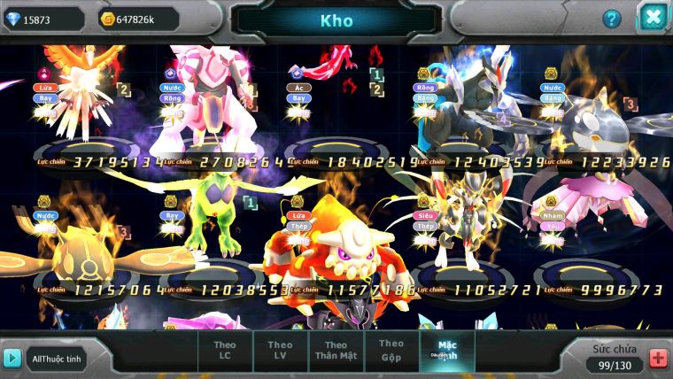 Mã : #TTS6722 - S1155 - BXH : 12 - 15K8 Kc Ho-oh CHD Palkia & Yvetal CH Black Cặp Cá Bc Nhiều Pet HT