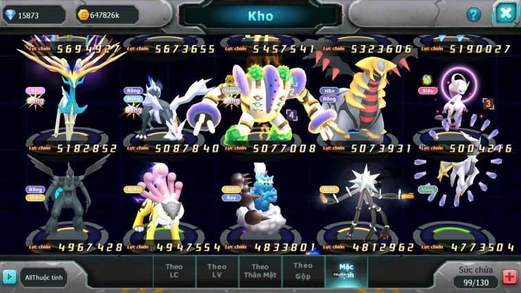 Mã : #TTS6722 - S1155 - BXH : 12 - 15K8 Kc Ho-oh CHD Palkia & Yvetal CH Black Cặp Cá Bc Nhiều Pet HT