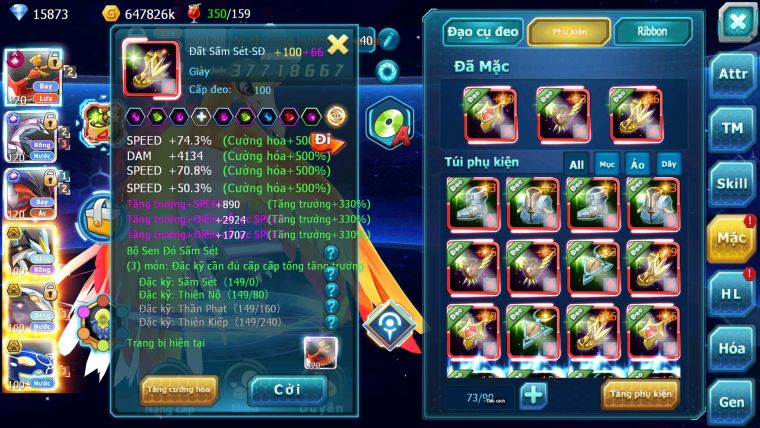 Mã : #TTS6722 - S1155 - BXH : 12 - 15K8 Kc Ho-oh CHD Palkia & Yvetal CH Black Cặp Cá Bc Nhiều Pet HT