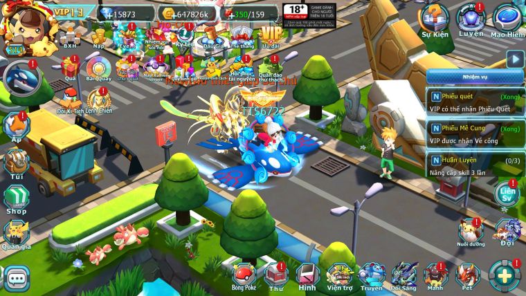 Mã : #TTS6722 - S1155 - BXH : 12 - 15K8 Kc Ho-oh CHD Palkia & Yvetal CH Black Cặp Cá Bc Nhiều Pet HT