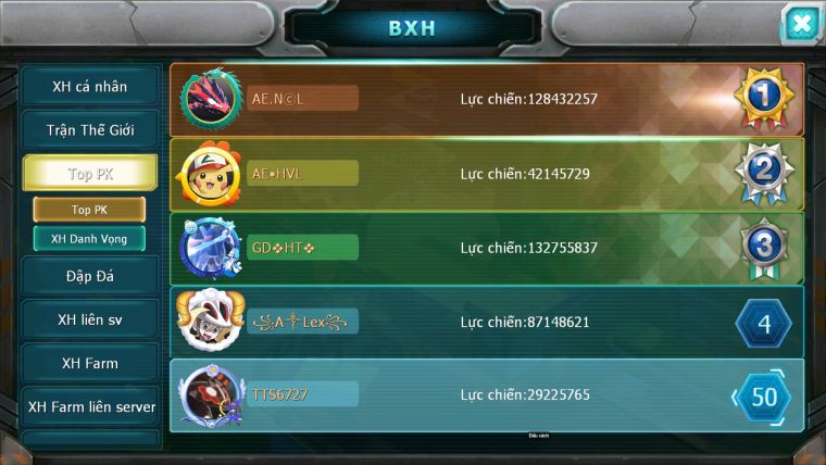 Mã : #TTS6727 - S1458 - V14 - BXH : 50 - Cưỡi Pikachu Palkia CH Zflare Bá chủ Z100 Bc Diancie Bc Dnm Nhiều Pet HT