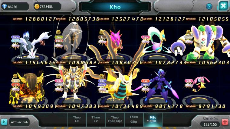 Mã : #TTS6728 - S650 - V15 - 6K6 Sách -BXH: 3 - Ho-oh WB Diancie CHD Yvetal & Lugia CH Nhiều Pet HT