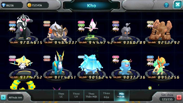 Mã : #TTS6728 - S650 - V15 - 6K6 Sách -BXH: 3 - Ho-oh WB Diancie CHD Yvetal & Lugia CH Nhiều Pet HT