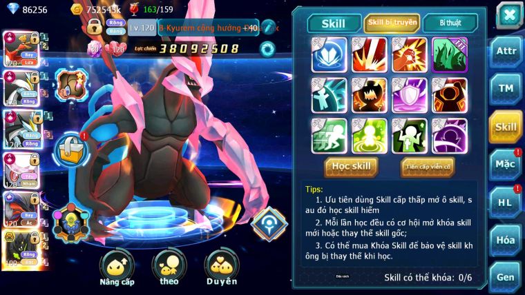 Mã : #TTS6728 - S650 - V15 - 6K6 Sách -BXH: 3 - Ho-oh WB Diancie CHD Yvetal & Lugia CH Nhiều Pet HT