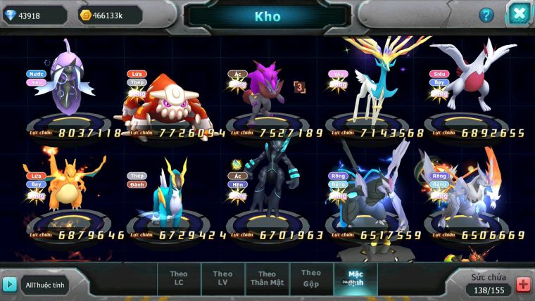 Mã : #TTS6739 - S1275 - V15 - 800 Sách - BXH : 8 - Ho-oh CHD Yvetal CH Vua Khiên Bc Rayquaza Bc Thần gió Bc Nhiều Pet HT