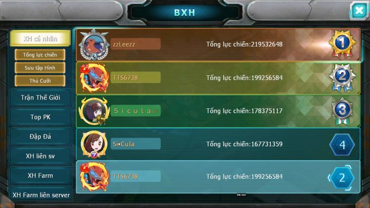 Mã : #TTS6738 - S979 - V19 - BXH: 2 ALL - 2K1 Sách - Black & White & Ho-oh CHD - Yvetal CH Vua Kiếm Dnm Metal Dnm Vua Khiên Bc Unvoa Bc