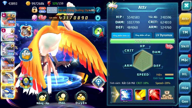Mã : #TTS6735 - S905 - V13 - Ho-oh &Diancie CHD Palkia & Yvetal CH Nhiều Pet HT Bc