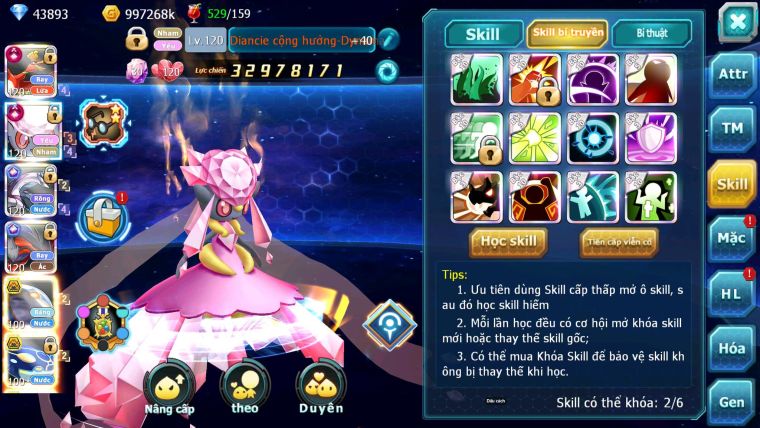 Mã : #TTS6735 - S905 - V13 - Ho-oh &Diancie CHD Palkia & Yvetal CH Nhiều Pet HT Bc