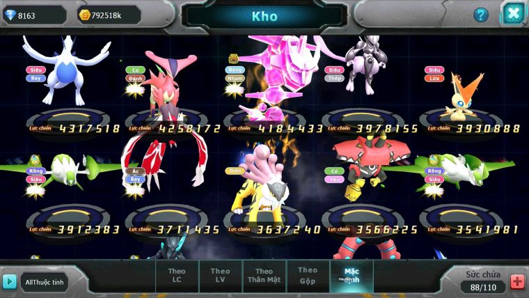 Mã : #TTS6747 - S1292 - V8 - BXH : 49 - Ho-oh Dnm Qvbc bc Qvld Bc Groudon Bc Unvoa WB Bc