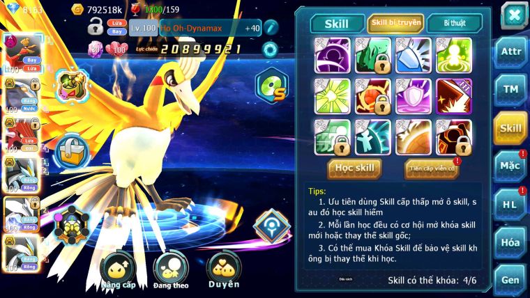 Mã : #TTS6747 - S1292 - V8 - BXH : 49 - Ho-oh Dnm Qvbc bc Qvld Bc Groudon Bc Unvoa WB Bc