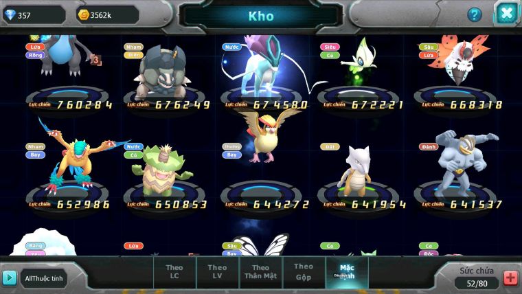 Mã : #TTS6746 - S1881  - V6 - BXH : 23 - Unvoa Ho-oh Bc Lugia Nhiều Pet HT