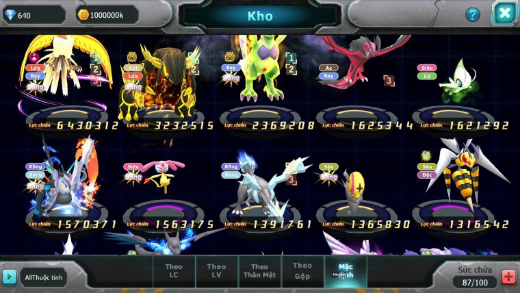 Mã : #TTS6743 - S1660 - V8 - Ho-oh Dnm Qvld Bc Thần Gio bc Unvoa Yvetal Nhiều Pet HT
