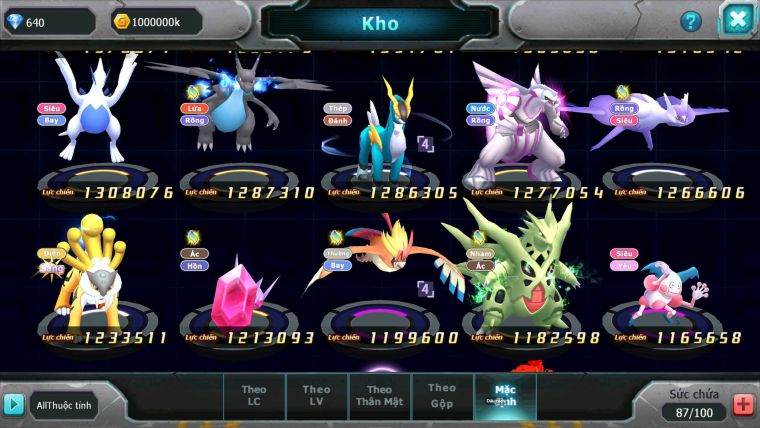 Mã : #TTS6743 - S1660 - V8 - Ho-oh Dnm Qvld Bc Thần Gio bc Unvoa Yvetal Nhiều Pet HT