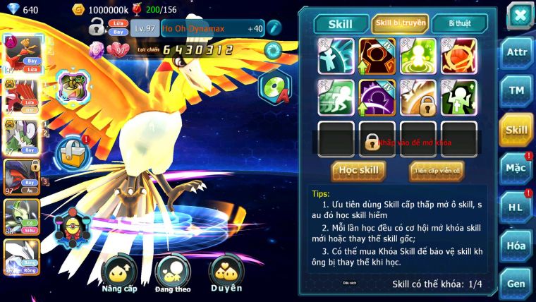 Mã : #TTS6743 - S1660 - V8 - Ho-oh Dnm Qvld Bc Thần Gio bc Unvoa Yvetal Nhiều Pet HT