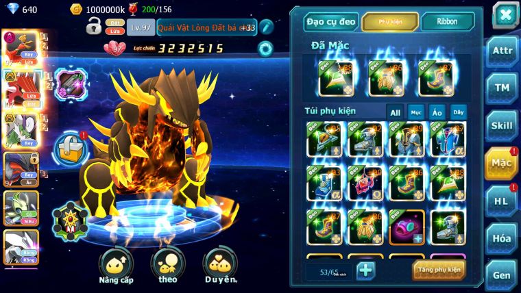 Mã : #TTS6743 - S1660 - V8 - Ho-oh Dnm Qvld Bc Thần Gio bc Unvoa Yvetal Nhiều Pet HT