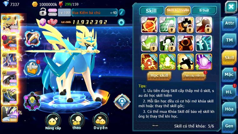 Mã : #TTS6756 - S1803 - V15 - BXH : 44 - Vua Kiếm Bc Ho-oh Dnm Pr Digla Bc Miraidon + 100M Bc Nhiều Pet Ht